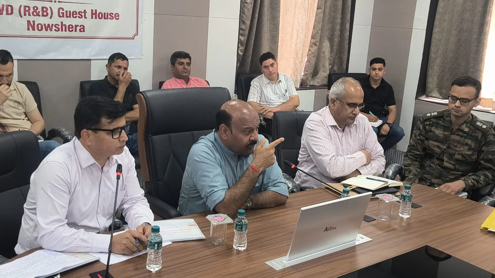 Dy CM Surinder reviews flash flood restoration in Nowshera, emphasizes swift recovery, long term mitigation measures