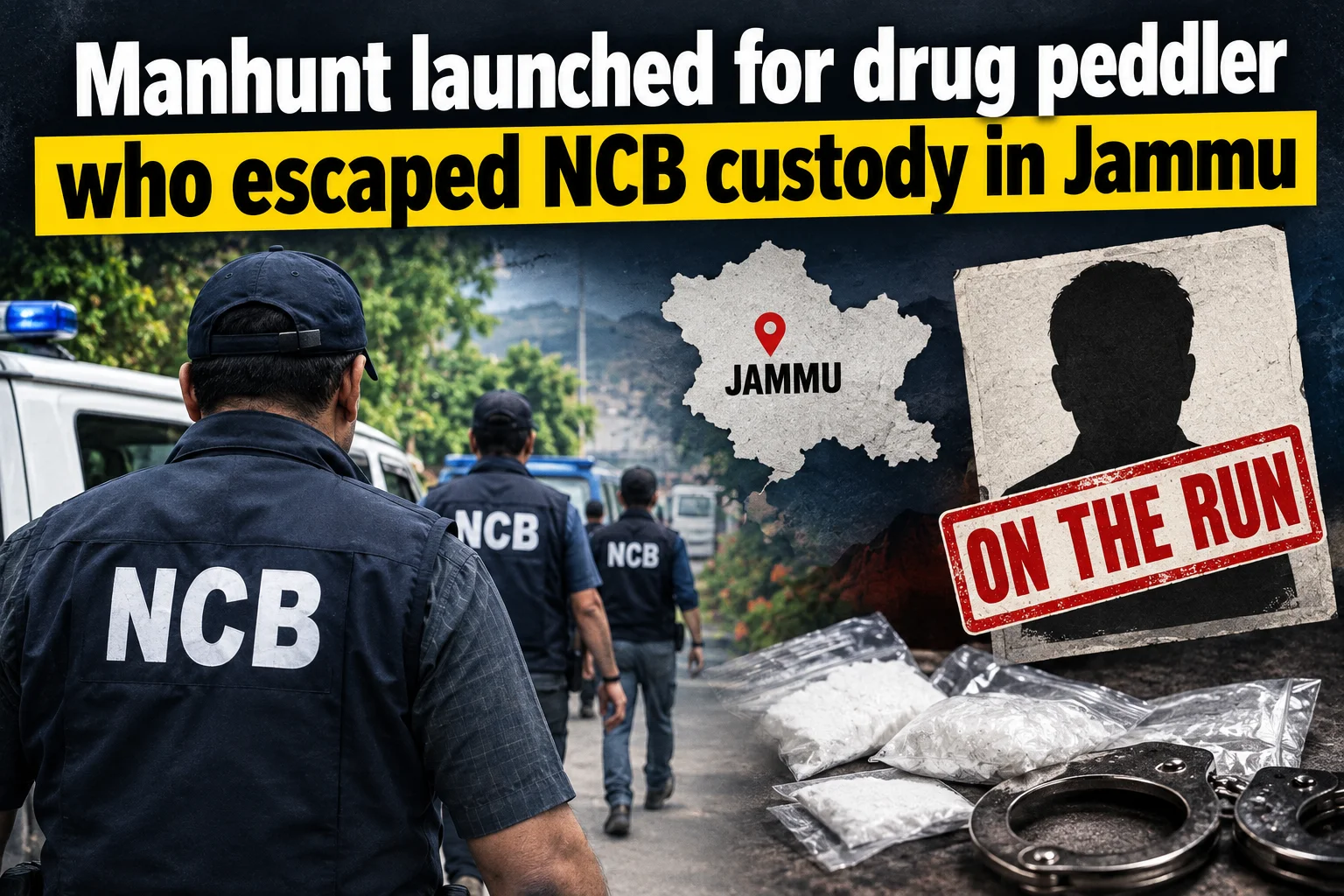 Manhunt launched for drug peddler who escaped NCB custody in Jammu