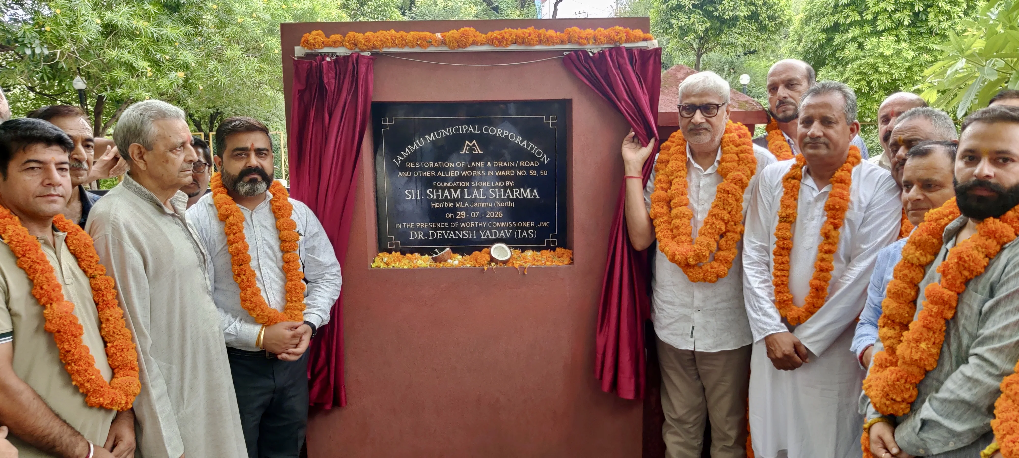 MLA Sham Lal Lays Foundation Stone of Rs 2.65 Cr Devp Works Under SASCI