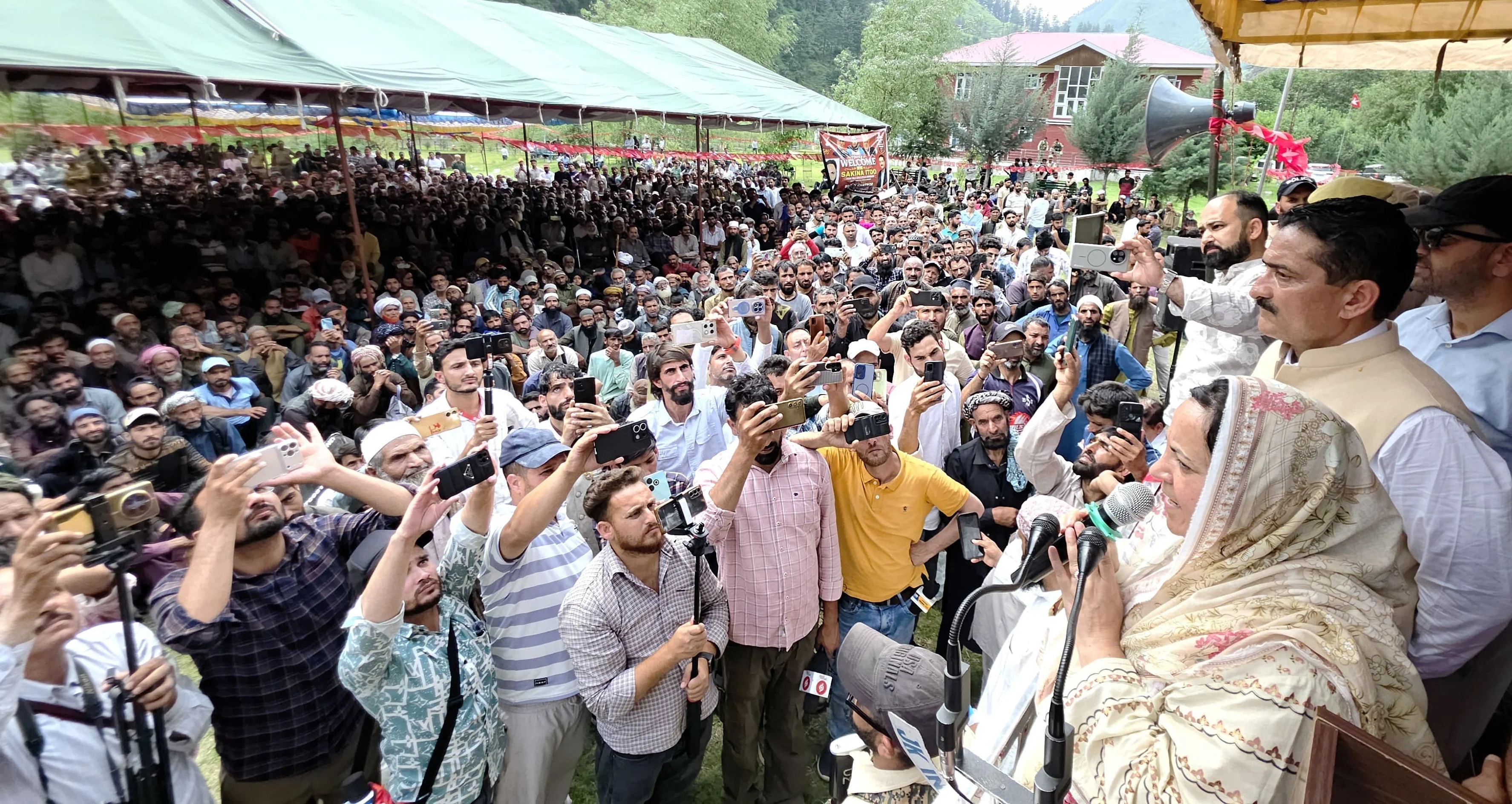 Minister Sakeena lays foundation stone, inaugurates projects in Chatroo