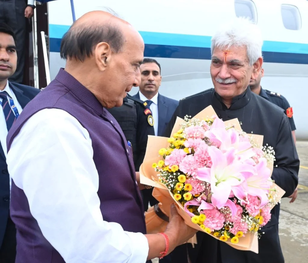 Rajnath Singh Arrives in Srinagar for Kargil Vijay Diwas Celebrations in Ladakh